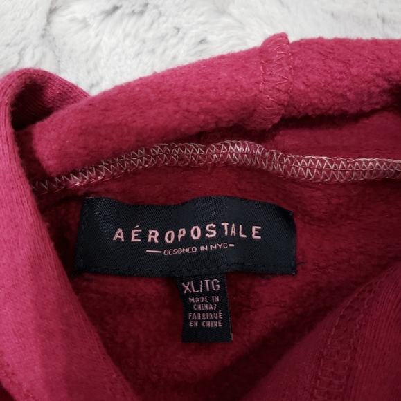 Aeropostale Pink Varsity Hoodie - Picture 2 of 3